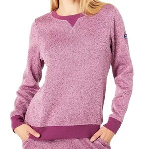 Women’s L.L. Bean Pink Fleece Crewneck Pullover sweater size S